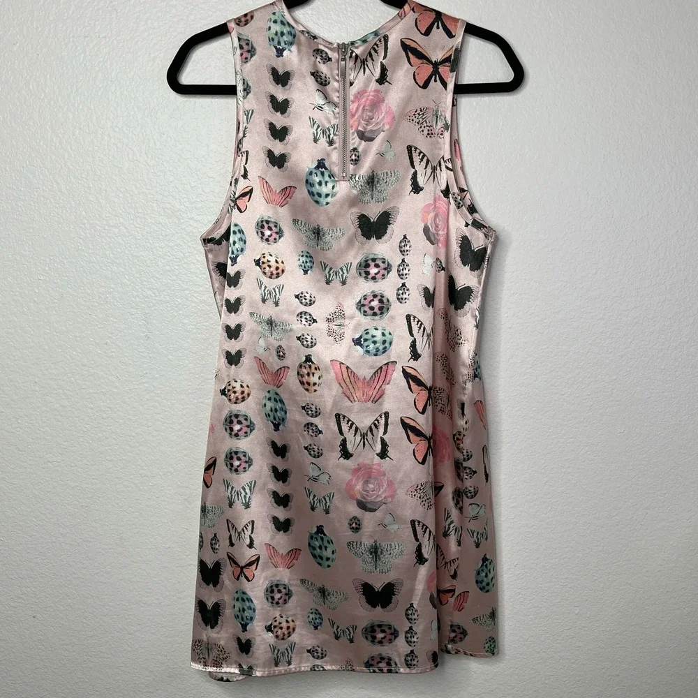 Urban Outfitters Kimchi Blue Butterfly Print Dress‎ Pink Size M Y2K Fairycore - Picture 12 of 15
